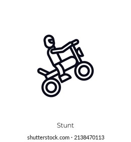Stunt icon. Outline style icon design isolated on white background