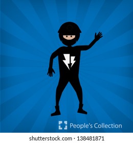 stunt man illustration