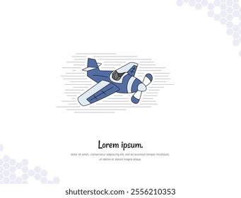 Stunt plane simple doodle flat vector art for wall decoration landscape. vector illustration simple image. collection of transportation cartoon illustrations. for room decoration, events, etc