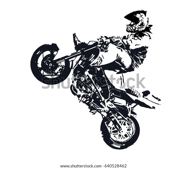 Stunt Rider Stock Vector (Royalty Free) 640528462
