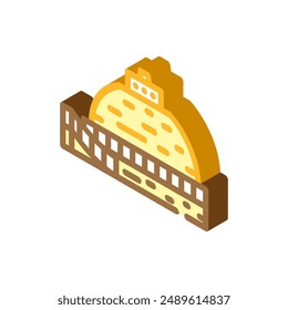stupa monument buddhism isometric icon vector. stupa monument buddhism sign. isolated symbol illustration