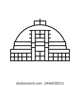 stupa monument buddhism line icon vector. stupa monument buddhism sign. isolated contour symbol black illustration