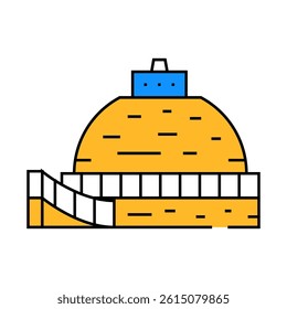 stupa monument buddhism line icon vector. stupa monument buddhism sign. isolated symbol illustration