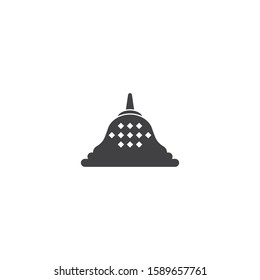 Stupa temple logo flat design vector