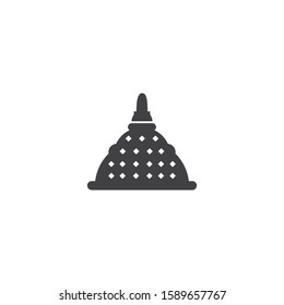 Stupa temple logo flat design vector