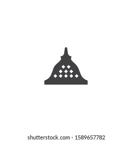 Stupa temple logo flat design vector