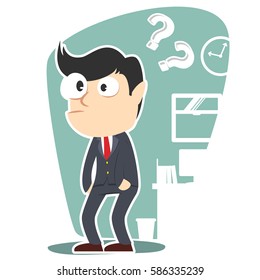 stupid businessman illustration design