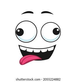 Stupid Emoji Confused Crazy Eyes Showing Stock Vector (Royalty Free ...