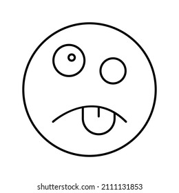 stupid emoji Isolated Vector icon which can easily modify or edit

