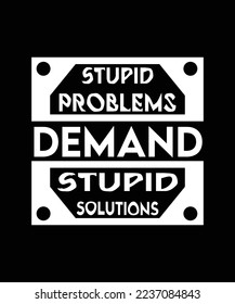 STUDIERENDE PROBLEME ERFORDERN STUDIERTE LÖSUNGEN. T-SHIRT-DESIGN. 