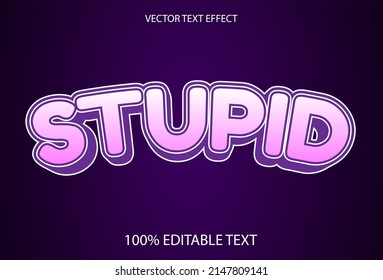 efecto de texto estúpido en morado y editable para el logotipo.