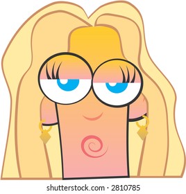 stupid woman's face