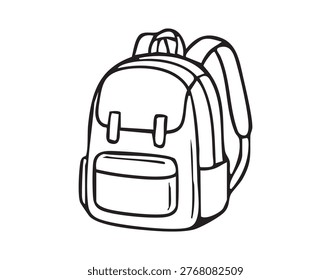 Sturdy backpack design. Padded straps and pocket compartments. School bag with multiple storage options and comfort features. Resilient educational pack featuring ergonomic straps and varied pockets
