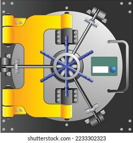 Puerta de seguridad de la bóveda del banco Sturdy