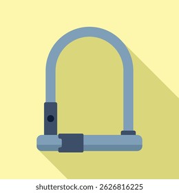 Sturdy bike u lock está protegendo uma bicicleta, proporcionando tranquilidade e proteção contra roubo