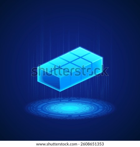 Sturdy Brick Icon: A brick symbolizing stability, strength, and foundational support in construction and technology. Perfect for illustrating building blocks in digital transformation.