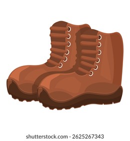 Sturdy brown hiking boots ready for outdoor adventures