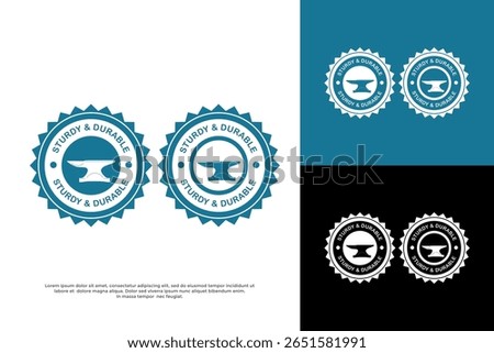 Sturdy and durable icons with an anvil, representing robust and long-lasting products or materials.