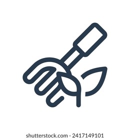 Sturdy Garden Fork Vektorsymbol