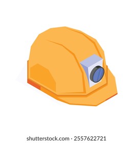 Sturdy hard hat with an integrated light for improved visibility.