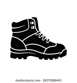 Sturdy hiking boot icon representing reliable footwear for outdoor trekking and adventurous travel