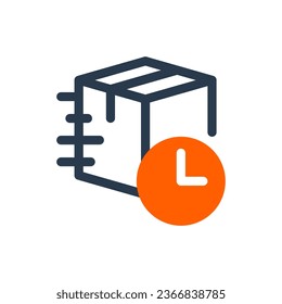 Ilustración de icono del vector Caja de envío inteligente