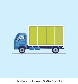 A sturdy and spacious box truck, isolated on a plain background, designed for transporting large cargo efficiently with a durable and functional design.