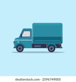 A sturdy and spacious cargo van, isolated on a plain background, designed for transporting goods efficiently with a practical and functional design.