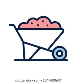 A sturdy wheelbarrow for transporting garden materials effortlessly
