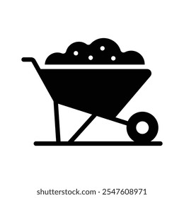 A sturdy wheelbarrow for transporting garden materials effortlessly