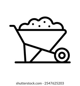 A sturdy wheelbarrow for transporting garden materials effortlessly