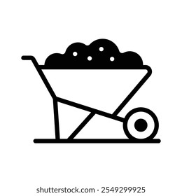 A sturdy wheelbarrow for transporting garden materials effortlessly