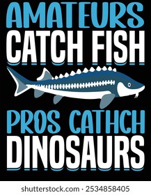 Sturgeon Fishing T-shirt Design Vector Illustration