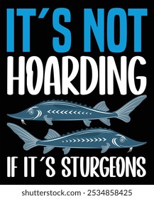 Sturgeon Fishing T-shirt Design Vector Illustration