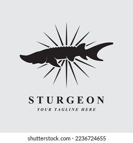 sturgeon logo and vector with slogan template