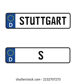 Stuttgart Car License Plate - Vehicle Registration Plates Of Germany