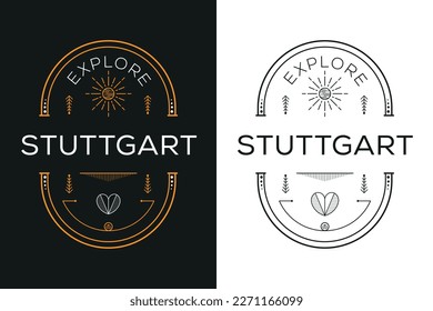 Stuttgart City Design, Vector illustration.