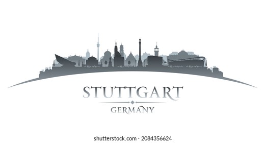 Stuttgart Germany city skyline silhouette. Vector illustration