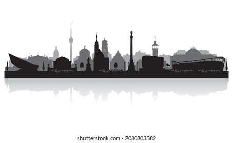 Stuttgart Germany city skyline vector silhouette illustration