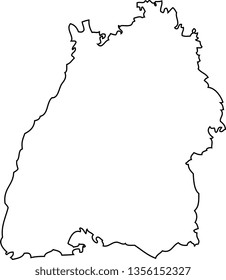 Baden-Württemberg, Stuttgart. Map region of Germany