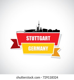 Stuttgart skyline - Germany - vector illustration