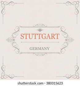 Stuttgart,Germany.Vintage frame.