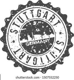 Stuttgat Germany City Skyline. Silhouette City. Design Vector. Famous Monuments.