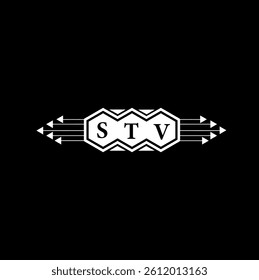 STV letter logo design on black background.  
STV letter business logo design. 
STV creative initials letter logo concept.