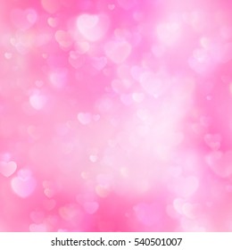 St.Valentine s shiny glitter abstract pink background. St.Valentine s card template. EPS 10 vector file included