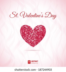 St.-Valentine's day card template