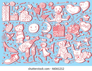 St.Valentine's Day Elements Set(vector)