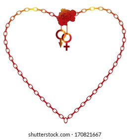 St.Valentines day vector background with heart and rose