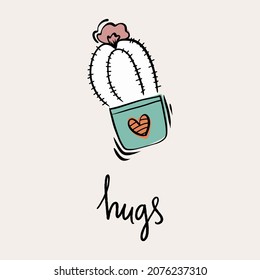 Ilustración vectorial del día de San Valentín en colores boho. Elementos dibujados a mano con corazones y letras. Para afiches, tarjetas, invitaciones.