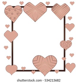 St.Valentines Give gift cards. pattern with hearts.
